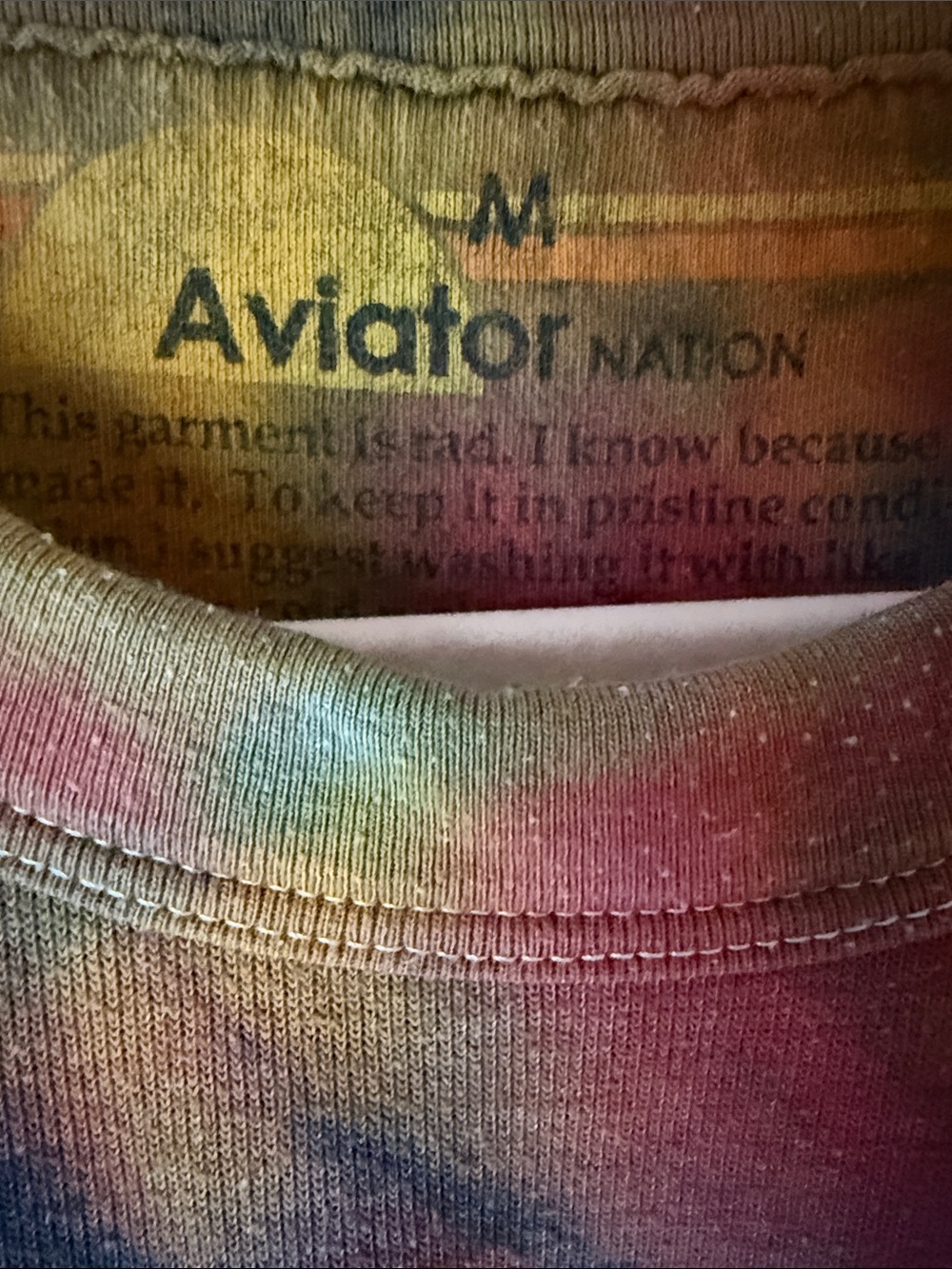 Aviator Nation Multicolor Tie-Dye Crewneck Sweatshirt - Picture 2 of 3